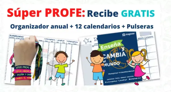Organizador anual + calendario + pulseras Organizador anual + calendario + pulseras