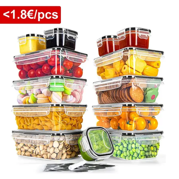 13 recipientes para almacenamiento de alimentos con tapas 13 recipientes para almacenamiento de alimentos con tapas