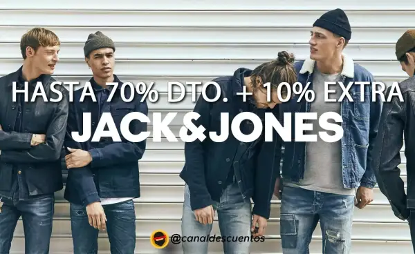 Hasta 70% Dto. + 15% EXTRA en Jack&Jones Hasta 70% Dto. + 15% EXTRA en Jack&Jones