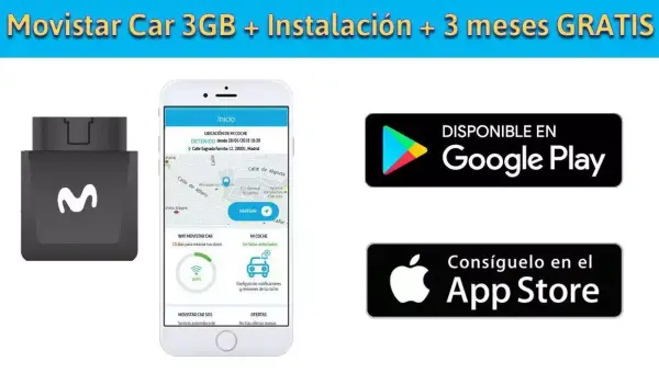Movistar Car 3GB + Instalación + 3 meses Movistar Car 3GB + Instalación + 3 meses
