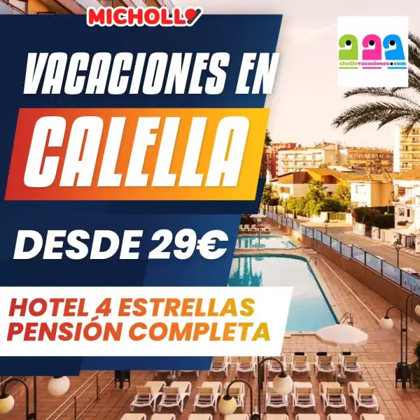 Vacaciones en Calella en Hotel 4 ⭐️ con pensión completa Vacaciones en Calella en Hotel 4 ⭐️ con pensión completa