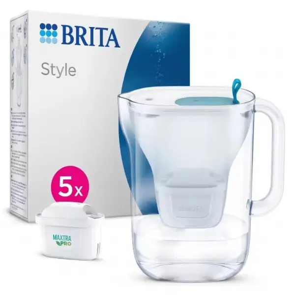 Jarra filtradora Brita Style 2.4L + 5 Filtros Jarra filtradora Brita Style 2.4L + 5 Filtros