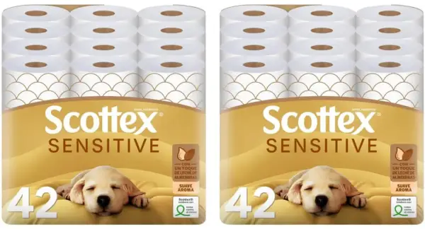 84 Rollos Scottex Sensitive 3 Capas 84 Rollos Scottex Sensitive 3 Capas