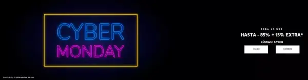 Cyber Monday en Fifty Outlet: Hasta -85% de Dto + 15% EXTRA Cyber Monday en Fifty Outlet: Hasta -85% de Dto + 15% EXTRA