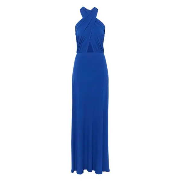 Vestido cut out con lazo Azul Green Coast Vestido cut out con lazo Azul Green Coast
