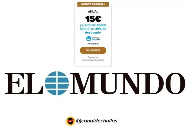 Suscripción 12 Meses a El Mundo Suscripción 12 Meses a El Mundo