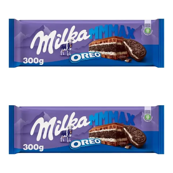 2 tabletas grande chocolate con leche Milka MMMAX Oreo 300g 2 tabletas grande chocolate con leche Milka MMMAX Oreo 300g