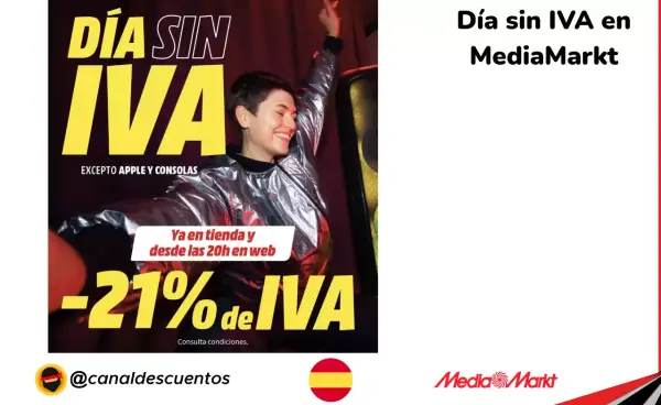Día sin IVA en MediaMarkt (ya activo en tiendas) Día sin IVA en MediaMarkt (ya activo en tiendas)