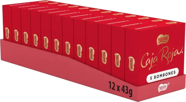 Pack de 12 x 45g bombones Nestlé Caja Roja Pack de 12 x 45g bombones Nestlé Caja Roja