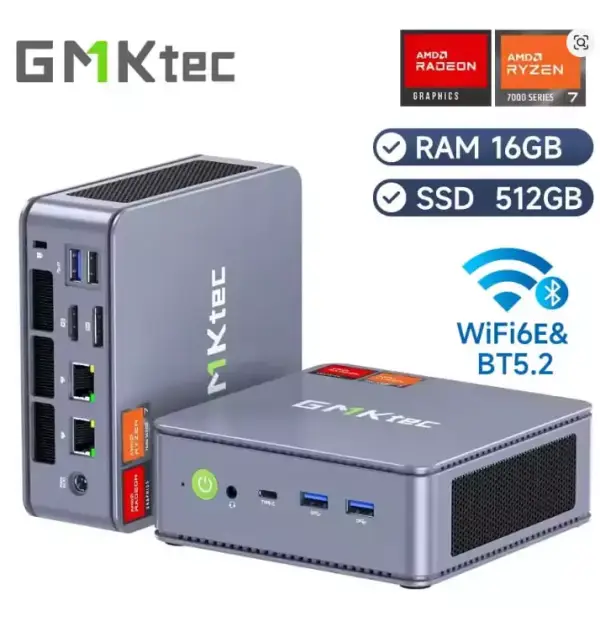 MiniPC GMKTek Ryzen 7-7840HS 16GB 512GB MiniPC GMKTek Ryzen 7-7840HS 16GB 512GB