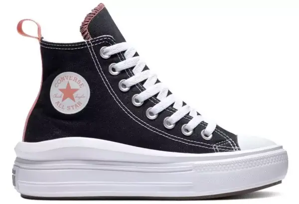Zapatilla Converse Move Hi Negra Rosa Zapatilla Converse Move Hi Negra Rosa