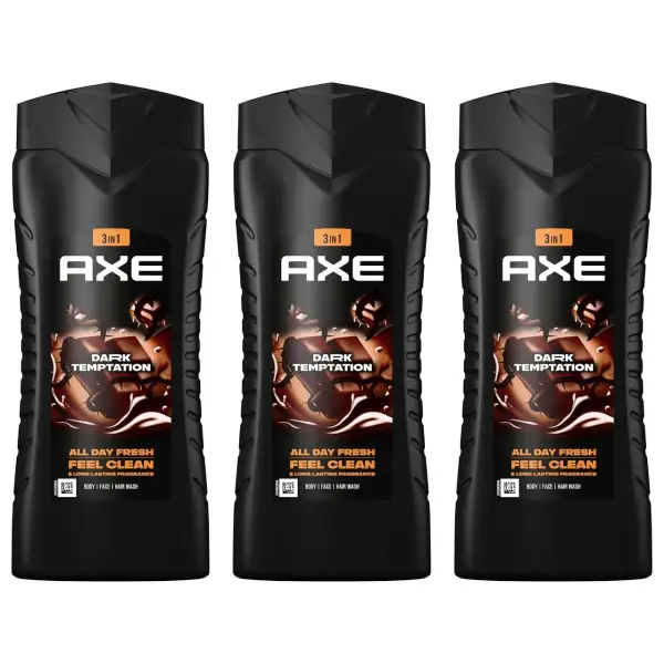 Pack 3 Gel de Ducha Axe Dark Temptation 400ml Pack 3 Gel de Ducha Axe Dark Temptation 400ml