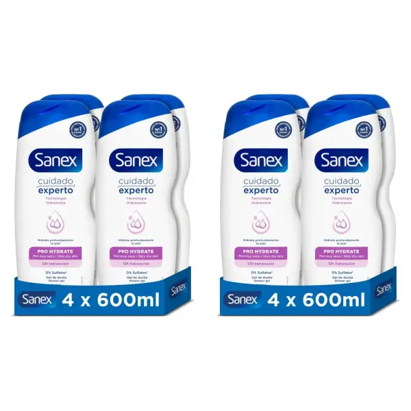 8x 600ml Gel Sanex Cuidado Experto Pro Hydrate 8x 600ml Gel Sanex Cuidado Experto Pro Hydrate