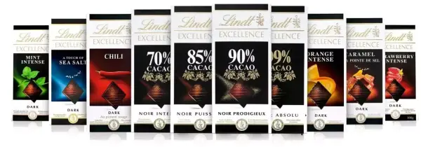 Tabletas Lindt pack de 10 unidades surtidas con 4 sabores aleatoriamente Tabletas Lindt pack de 10 unidades surtidas con 4 sabores aleatoriamente