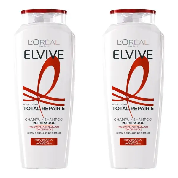 2x400ml Champú L'Oréal Paris Elvive Total Repair 5 2x400ml Champú L'Oréal Paris Elvive Total Repair 5