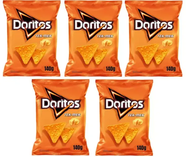 5x 140gr Doritos Tex Mex queso 5x 140gr Doritos Tex Mex queso