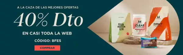 40% de Dto. en casi toda la web de MyProtein + 2x1 en +200 productos 40% de Dto. en casi toda la web de MyProtein + 2x1 en +200 productos