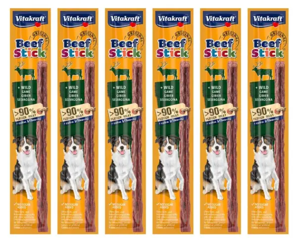 6x 12g Snack Vitakraft Beef Stick Wild 6x 12g Snack Vitakraft Beef Stick Wild
