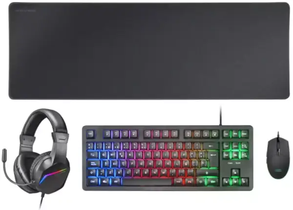 Pack teclado + ratón + auriculares + alfombrilla Mars Gaming Pack teclado + ratón + auriculares + alfombrilla Mars Gaming