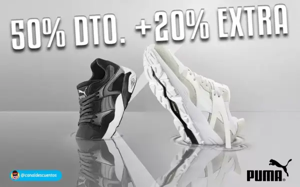 Hasta 50% Dto. + 20% EXTRA en seleccionados Puma Hasta 50% Dto. + 20% EXTRA en seleccionados Puma