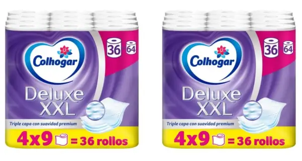 Papel Higiénico Deluxe XXL 36 Rollos Colhogar Papel Higiénico Deluxe XXL 36 Rollos Colhogar
