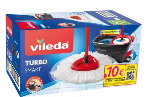 Juego de cubo de fregona Vileda Turbo Smart Juego de cubo de fregona Vileda Turbo Smart