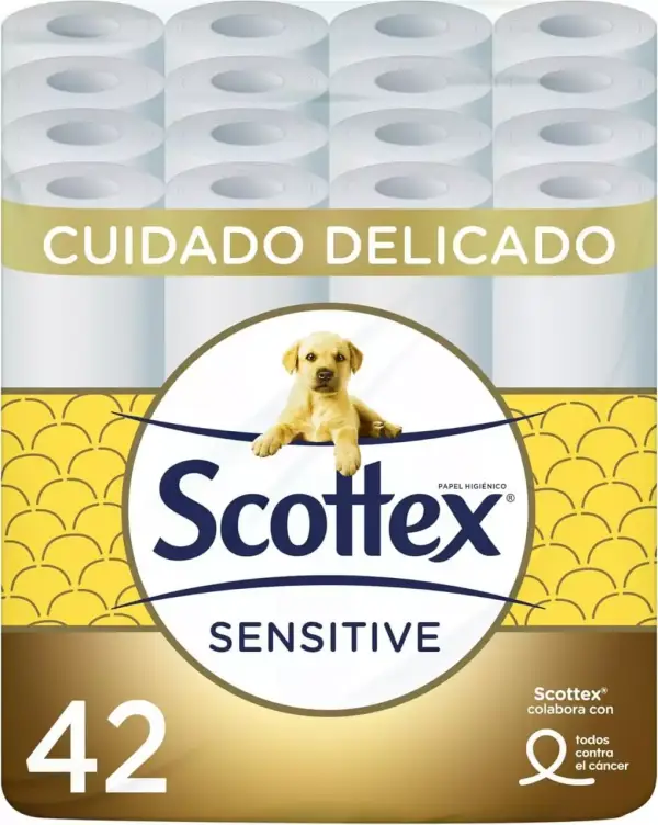 42 Rollos Papel Higiénico Scottex Sensitive 42 Rollos Papel Higiénico Scottex Sensitive