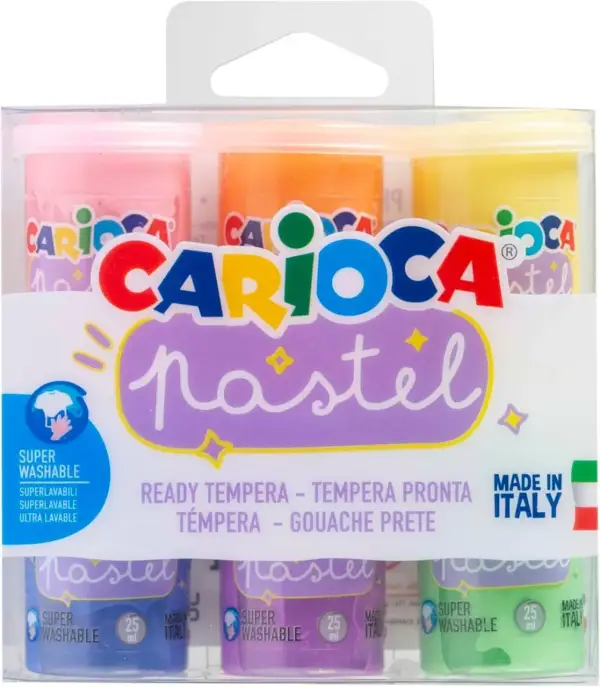 Set de 6 temperas Carioca Pastel Set de 6 temperas Carioca Pastel