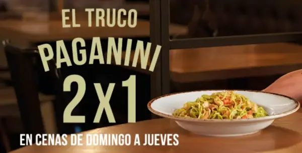 2X1 en cenas de domingos a jueves en Ginos 2X1 en cenas de domingos a jueves en Ginos