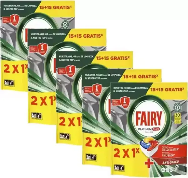 150 Cápsulas Fairy Platinum Plus Todo en 1 limón 150 Cápsulas Fairy Platinum Plus Todo en 1 limón