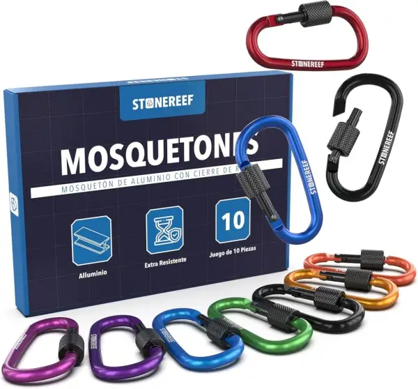 Pack de 10 Mini mosquetones Pack de 10 Mini mosquetones