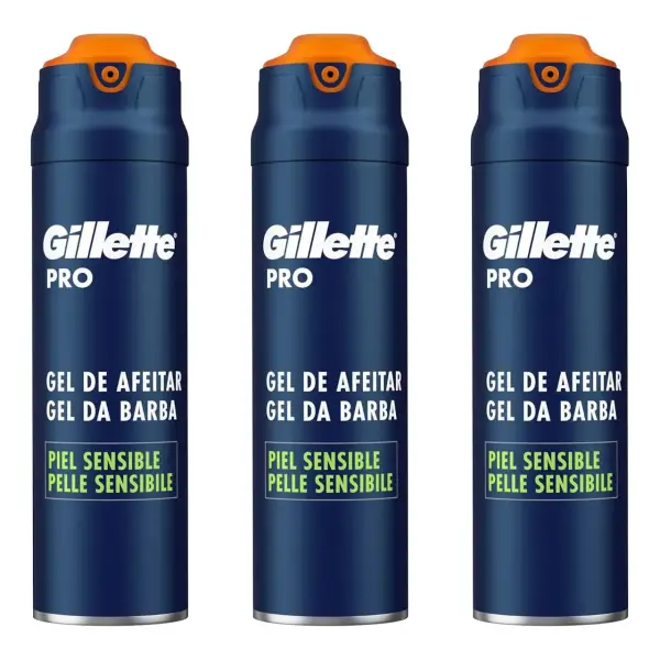 3 Gel de Afeitar Gillette Pro 200ml 3 Gel de Afeitar Gillette Pro 200ml