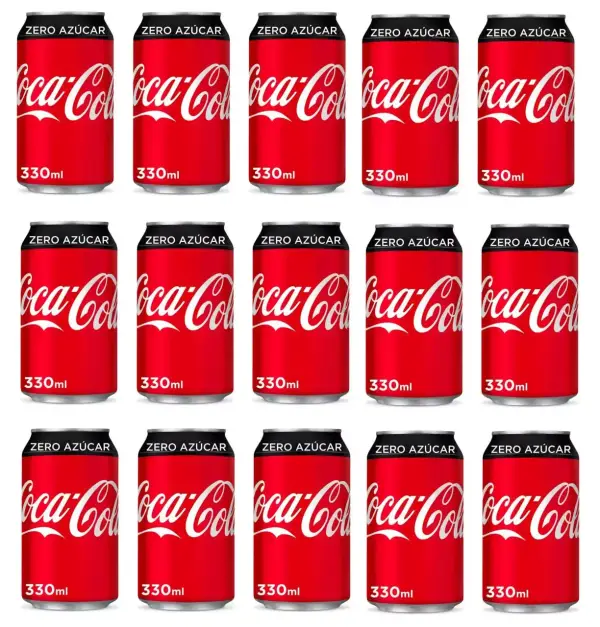 Pack 15 Latas Cola-Cola Zero 33cl Pack 15 Latas Cola-Cola Zero 33cl