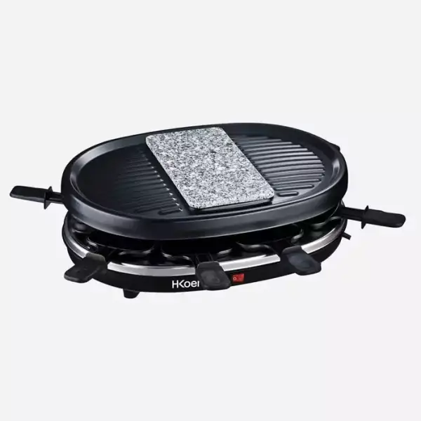 Raclette grill con piedra para 8 Personas 3 en 1 900W Raclette grill con piedra para 8 Personas 3 en 1 900W