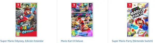 3X2 en selección de juegos Mario Nintendo Switch 3X2 en selección de juegos Mario Nintendo Switch