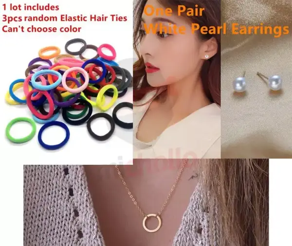 Pendientes, colgante o 3 gomas elásticas para el pelo Pendientes, colgante o 3 gomas elásticas para el pelo