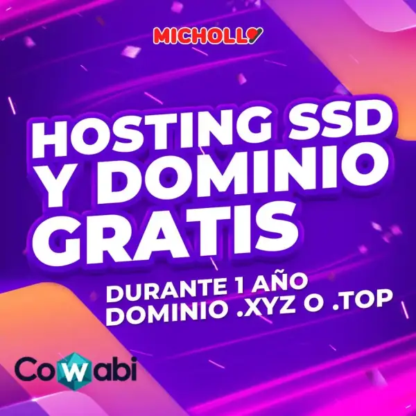 Dominio .XYZ o .TOP + Hosting SSD 5GB durante 1 año GRATIS Dominio .XYZ o .TOP + Hosting SSD 5GB durante 1 año GRATIS