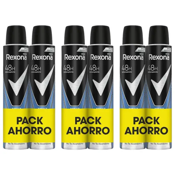 6x 200 ml Rexona Desodorante Aerosol Antitranspirante Cobalt Dry 6x 200 ml Rexona Desodorante Aerosol Antitranspirante Cobalt Dry