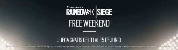 (11-15 Junio) Juega a Rainbow Six Siege en PC, XBOX y PS4 (11-15 Junio) Juega a Rainbow Six Siege en PC, XBOX y PS4