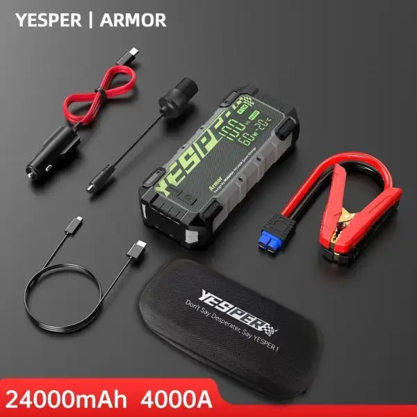 Arrancador de 10L 4000A y 24000mAh Arrancador de 10L 4000A y 24000mAh
