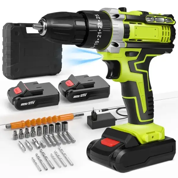 Atornillador inalámbrico 21V + 2 baterías + maletín Atornillador inalámbrico 21V + 2 baterías + maletín