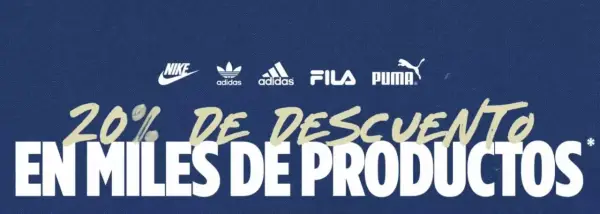 20% de dto. en miles de productos deportivos 20% de dto. en miles de productos deportivos