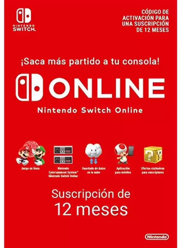 Nintendo Switch Online 12 Meses Nintendo Switch Online 12 Meses