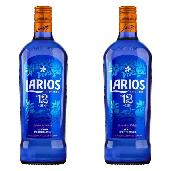 2 Botellas de Larios 12 Ginebra Mediterránea 70ml 2 Botellas de Larios 12 Ginebra Mediterránea 70ml