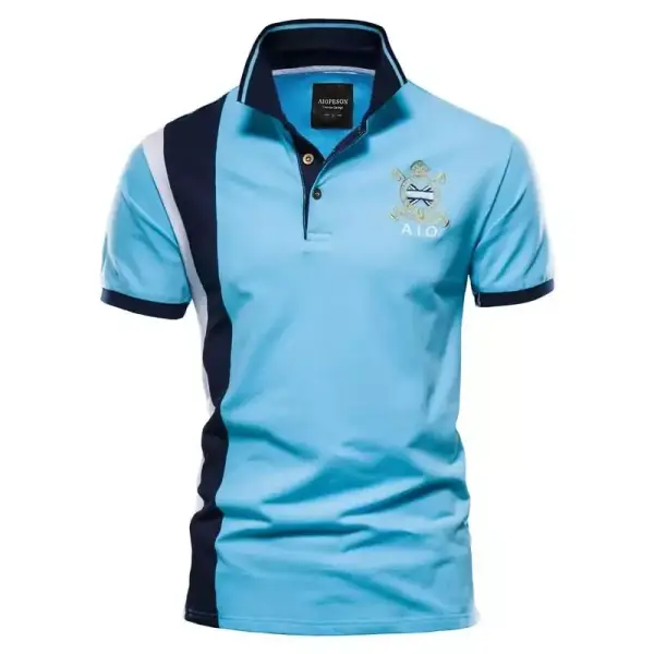 Polo de manga corta de retales Polo de manga corta de retales