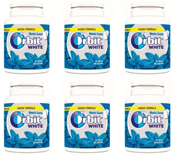 12x 46 chicles de Orbit White Menta Suave 12x 46 chicles de Orbit White Menta Suave