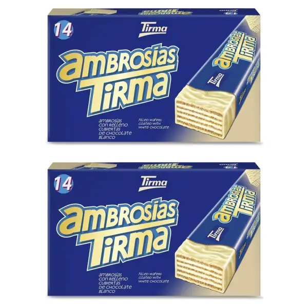 2 paquetes de barquillo Ambrosía Tirma 2 paquetes de barquillo Ambrosía Tirma