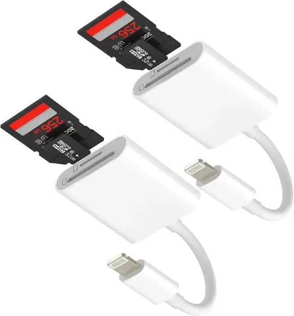 2x Lector de tarjetas Lightning a SD y Micro SD 2x Lector de tarjetas Lightning a SD y Micro SD