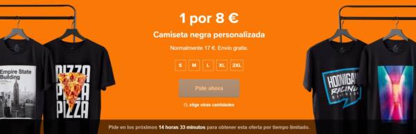 ‪Camiseta negra personalizada en Stickermule + Envío GRATIS 