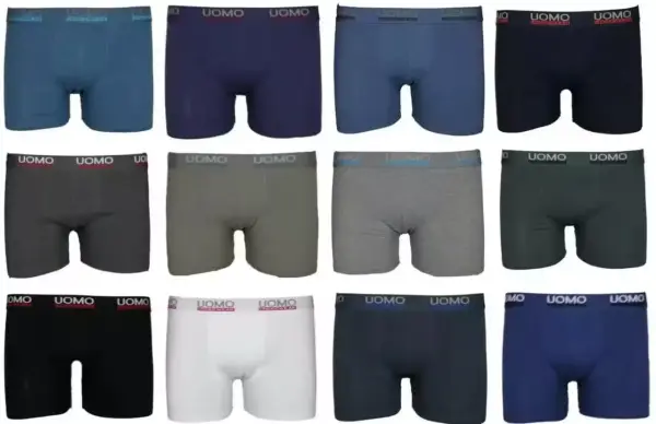 Pack 12 calzoncillos boxer UOMO Pack 12 calzoncillos boxer UOMO